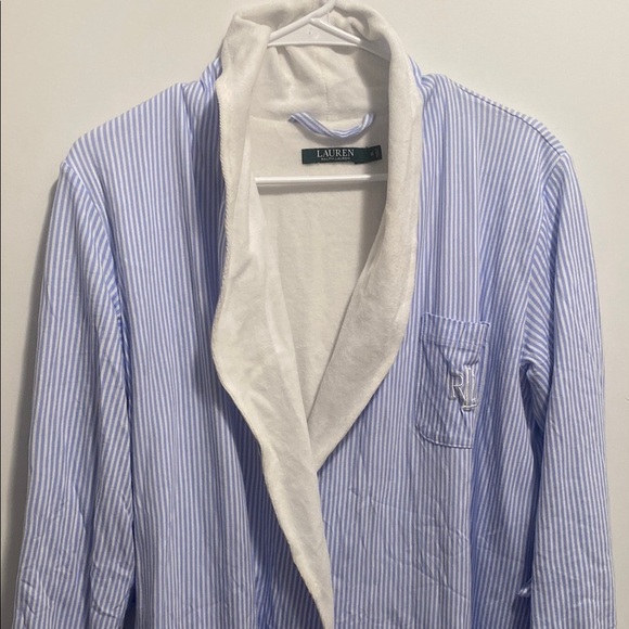 Ralph Lauren Blue and White Striped house coat - Picture 1 of 7